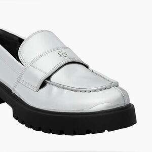Tory Burch Silver Loafers
